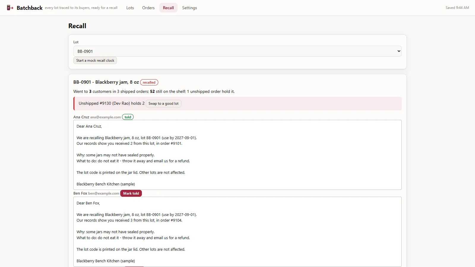 Batchback - screen 3