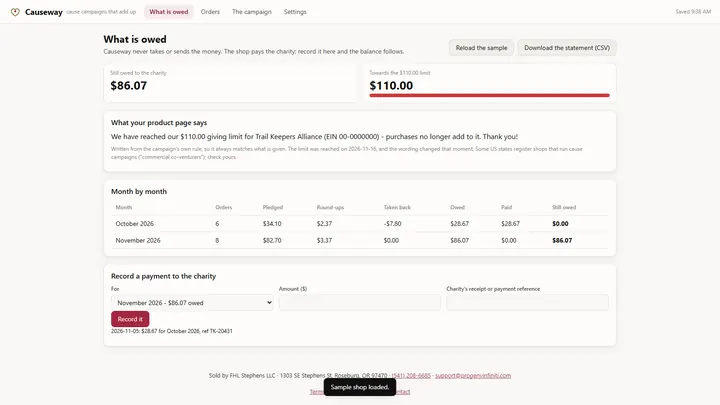 Causeway, one of the pricing, offers & checkout apps