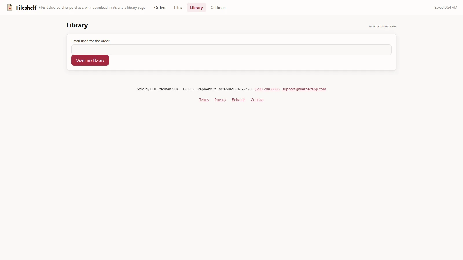 Fileshelf - screen 3