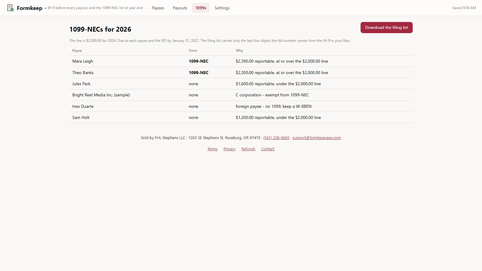 Formkeep - screen 3