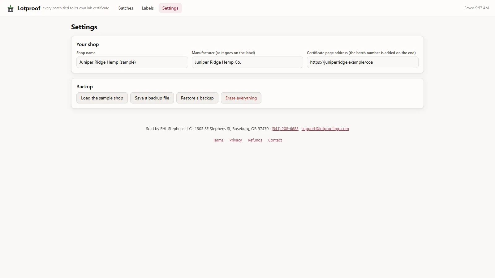 Lotproof - screen 3