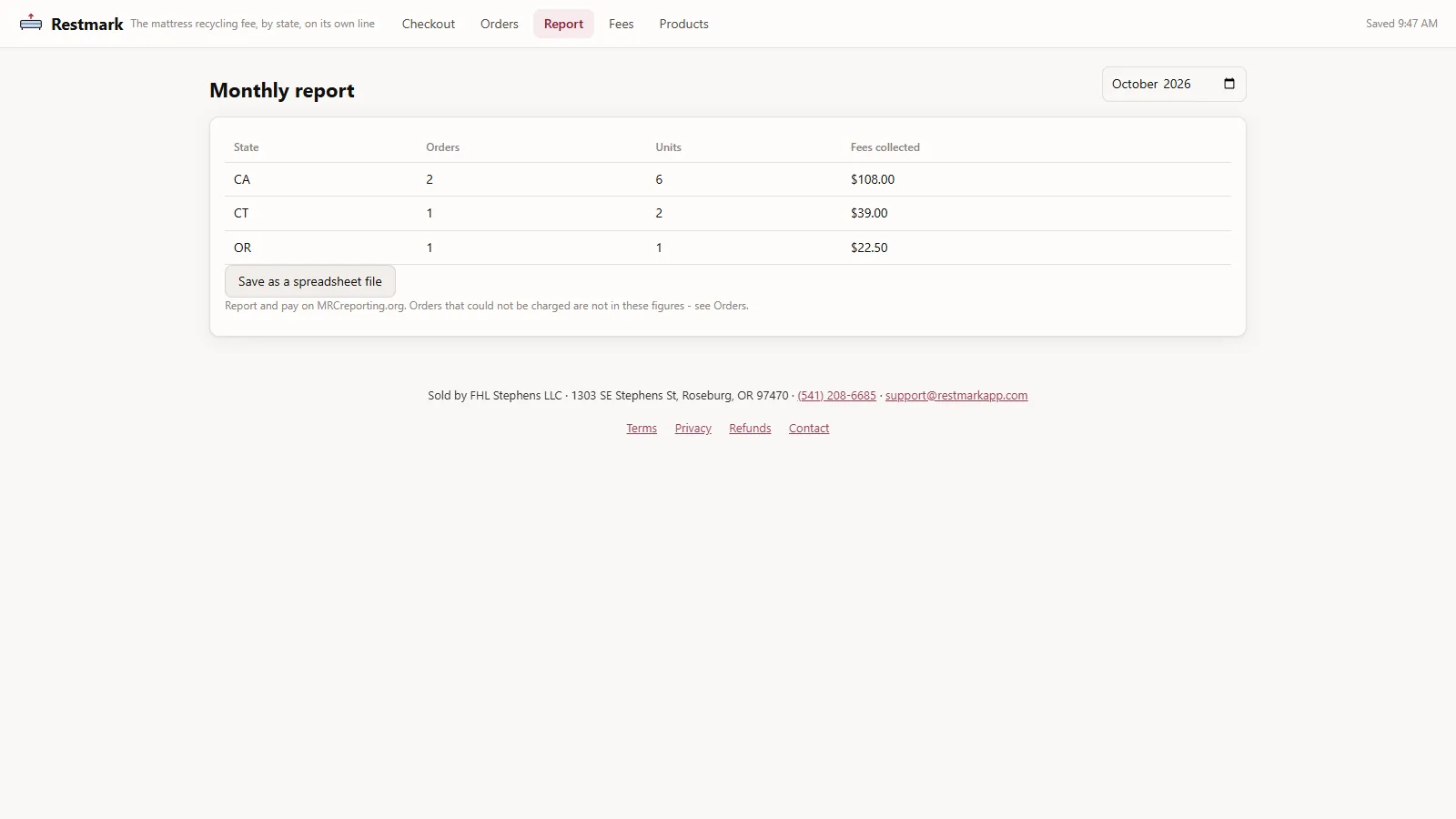Restmark - screen 3