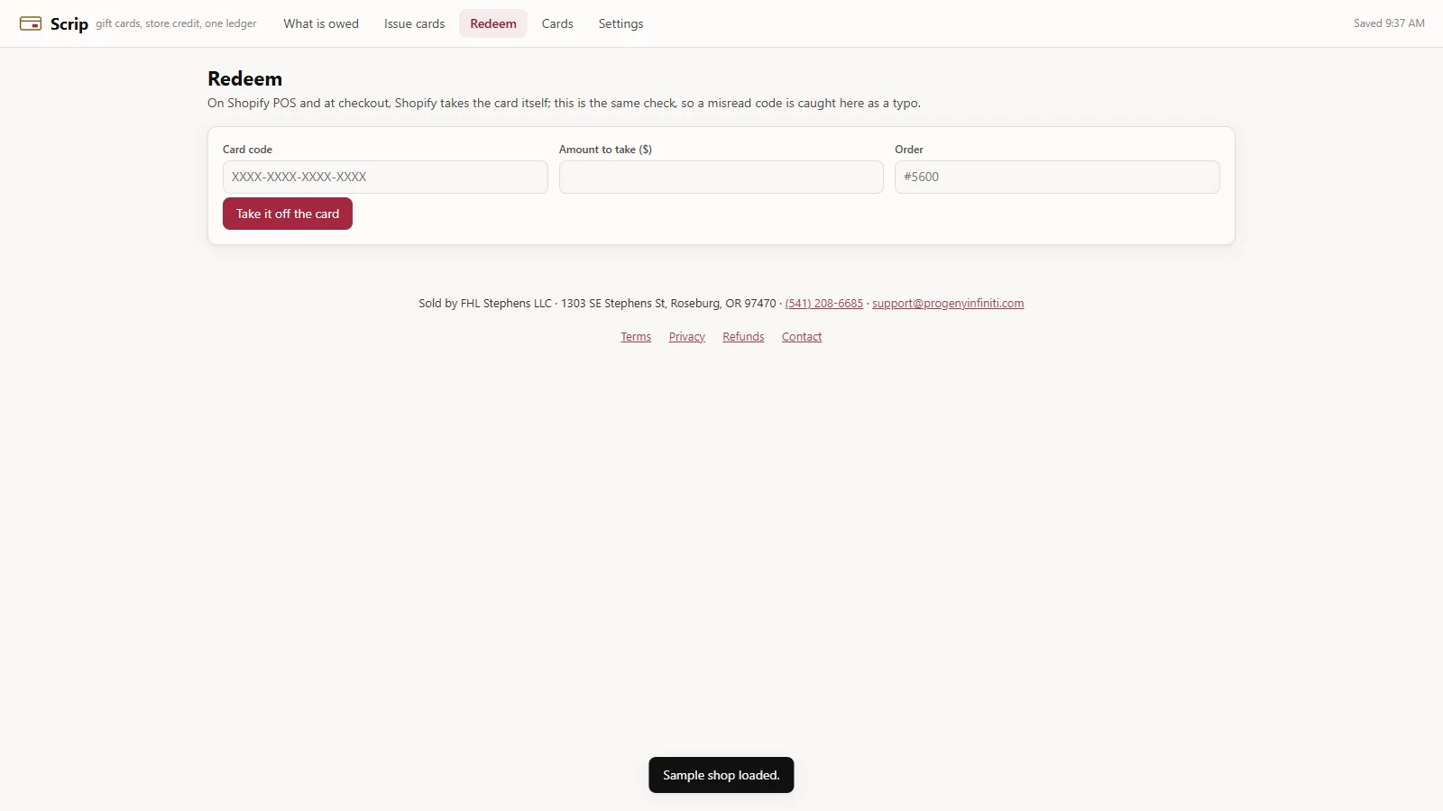 Scrip - screen 3