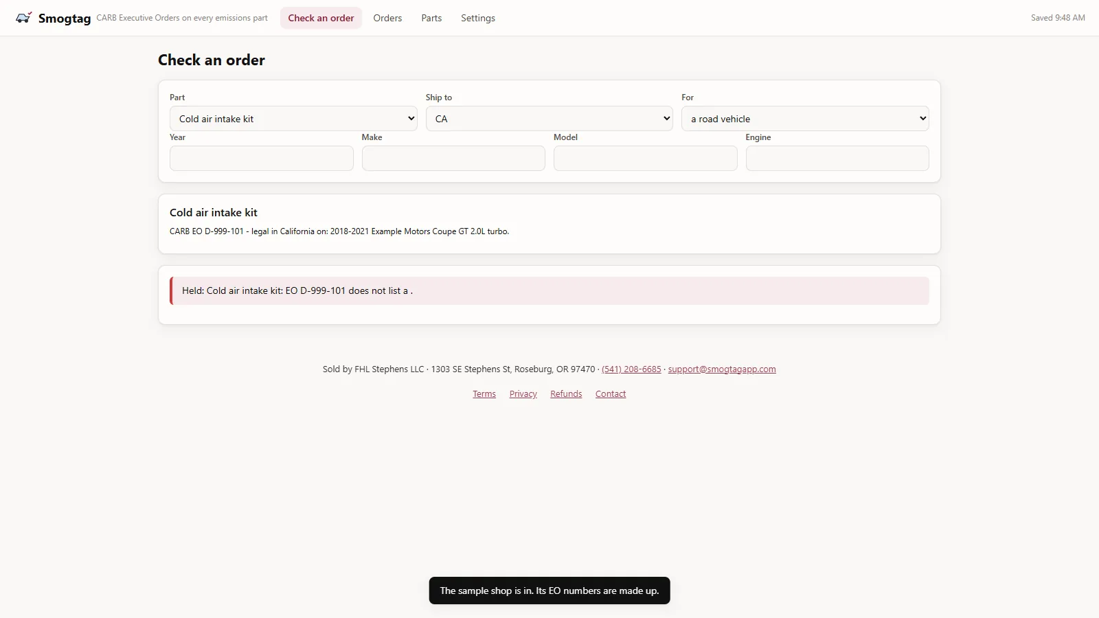 Smogtag - screen 2