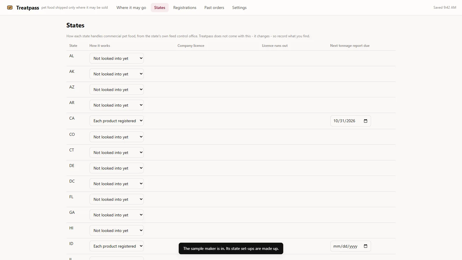 Treatpass - screen 2