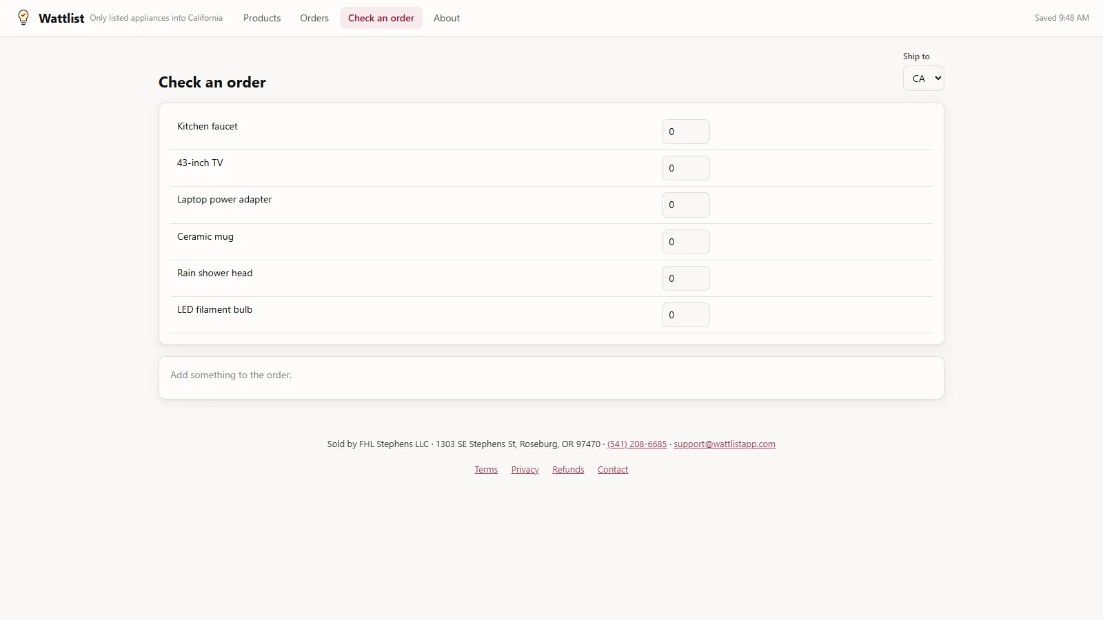 Wattlist - screen 3