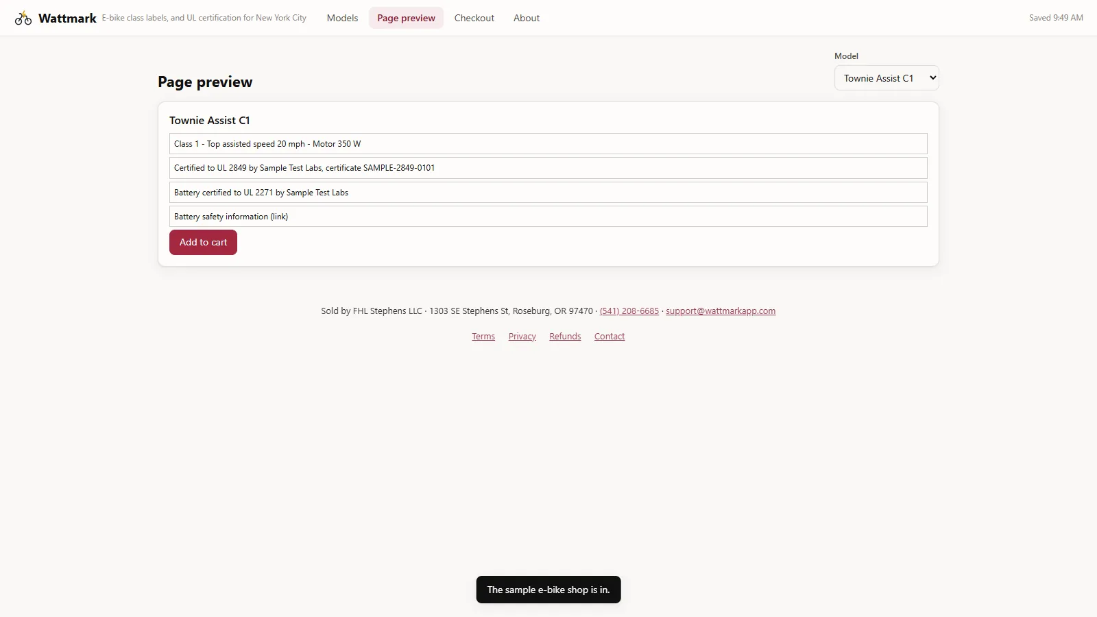 Wattmark - screen 2